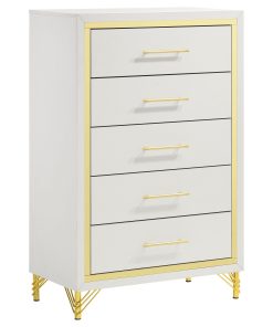 Lucia 5-drawer Bedroom Chest of Drawers White