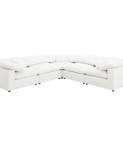 Raleigh 5-piece Boucle Upholstered Modular Sectional Ivory
